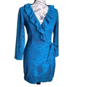 NEW Lilly Pulitzer Tiki Wrap Ruffle Romper Inky Tidal Jellyfish Critter Size XS